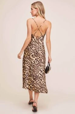 Gaia Animal Midi Dress -Astr The Label Shop ACDR100133B LEOPARD PRINT 6