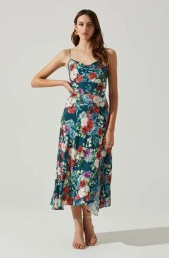 Gaia Floral Midi Dress 22 Gaia Floral Midi Dress -Astr The Label Shop ACDR100133D GREENREDFLORAL 1