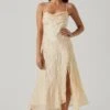 Gaia Burnout Floral Midi Dress 2 Gaia Burnout Floral Midi Dress -Astr The Label Shop ACDR100133F CREAMFLORALBURNOUT 1