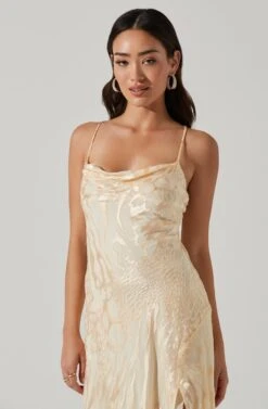 Gaia Burnout Floral Midi Dress -Astr The Label Shop ACDR100133F CREAMFLORALBURNOUT 3