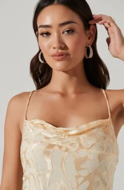 Gaia Burnout Floral Midi Dress -Astr The Label Shop ACDR100133F CREAMFLORALBURNOUT 4