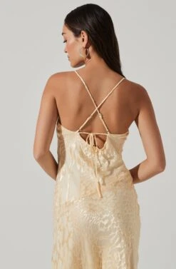 Gaia Burnout Floral Midi Dress -Astr The Label Shop ACDR100133F CREAMFLORALBURNOUT 6