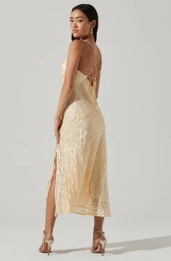 Gaia Burnout Floral Midi Dress -Astr The Label Shop ACDR100133F CREAMFLORALBURNOUT 7