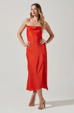 Gaia Midi Dress -Astr The Label Shop ACDR100133S TANGERINE 0620