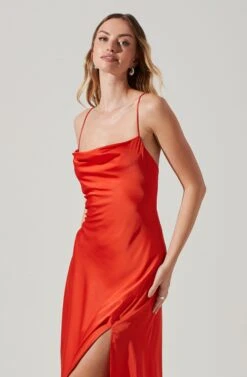 Gaia Midi Dress -Astr The Label Shop ACDR100133S TANGERINE 0623