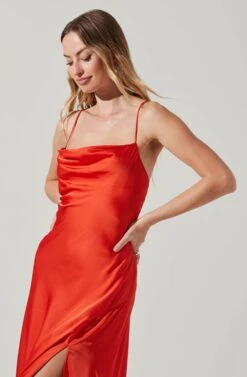 Gaia Midi Dress -Astr The Label Shop ACDR100133S TANGERINE 0626
