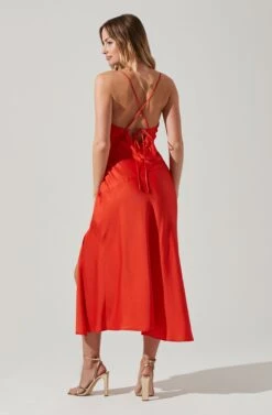 Gaia Midi Dress -Astr The Label Shop ACDR100133S TANGERINE 0627