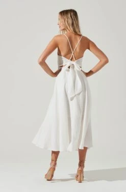 Ambrosia Midi Dress -Astr The Label Shop ACDR100490 WHITE 0398