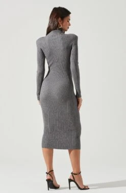 Abilene Long Sleeve Turtleneck Midi Sweater Dress -Astr The Label Shop ACDR100970 CHARCOAL 1837 ed7ef293 8cfa 411c 8ef4 5d7425ce0445