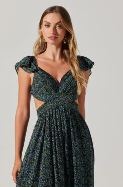 Primrose Floral Strappy Back Maxi Dress -Astr The Label Shop ACDR101176 BLACKBLUEDITSY 3