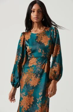 Quinn Floral Cutout Midi Dress 22 Quinn Floral Cutout Midi Dress -Astr The Label Shop ACDR101358 GREENRUSTFLORAL 2026