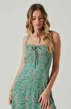 Elsie Floral Midi Dress 19 Elsie Floral Midi Dress -Astr The Label Shop ACDR101374V GREENMAGENTADITSY 4