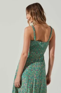 Elsie Floral Midi Dress 22 Elsie Floral Midi Dress -Astr The Label Shop ACDR101374V GREENMAGENTADITSY 5
