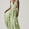 Noya Floral Cutout Maxi Dress -Astr The Label Shop ACDR101457 LIGHTGREENFLORAL 1