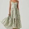 Yamila Floral Eyelet Midi Dress 1 Yamila Floral Eyelet Midi Dress -Astr The Label Shop ACDR101467 OLIVEYELLOWFLORAL 1
