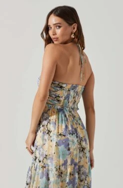 Rozina Floral Cutout Maxi Dress -Astr The Label Shop ACDR101542 BLUEGREENFLORAL 3