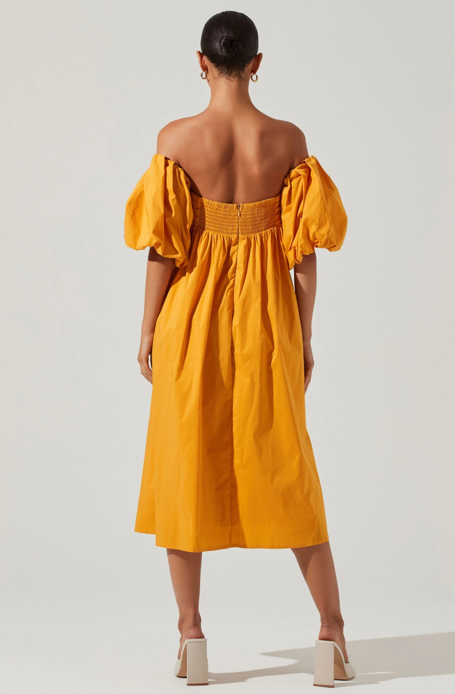 Carlin Off Shoulder Puff Sleeve Midi Dress 8 Carlin Off Shoulder Puff Sleeve Midi Dress - Image 6