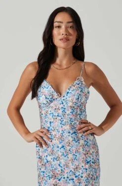 Florentina Floral Midi Dress -Astr The Label Shop ACDR101584 BLUEPINKFLORAL 2