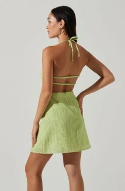 Laylin Halter Cutout Mini Dress 13 Laylin Halter Cutout Mini Dress -Astr The Label Shop ACDR101590S LIGHTGREEN 3
