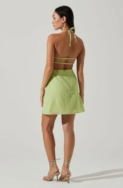 Laylin Halter Cutout Mini Dress 14 Laylin Halter Cutout Mini Dress -Astr The Label Shop ACDR101590S LIGHTGREEN 4
