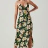 Norelle Satin Floral Midi Dress -Astr The Label Shop ACDR101596 BLACKFLORAL 2