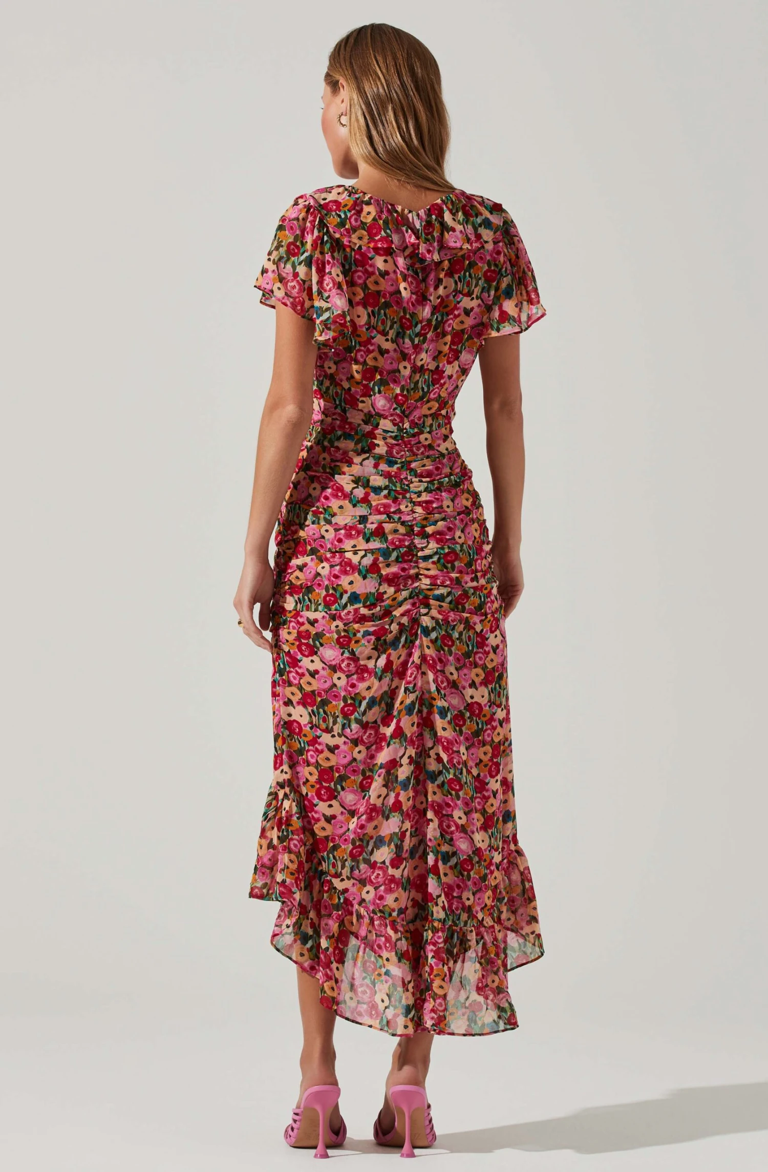 Vilma Floral Ruched Midi Dress 7 Vilma Floral Ruched Midi Dress - Image 5