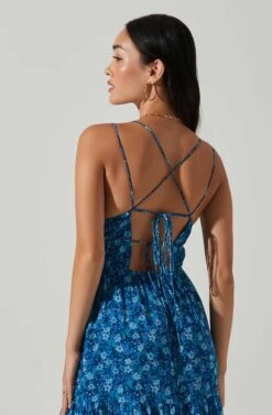 Ryliana Floral Tiered Maxi Dress -Astr The Label Shop ACDR101640 BLUEFLORAL 4