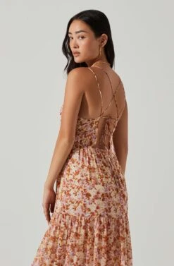 Ryliana Floral Tiered Maxi Dress -Astr The Label Shop ACDR101640 RUSTLILACFLORAL 3