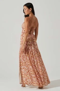 Ryliana Floral Tiered Maxi Dress -Astr The Label Shop ACDR101640 RUSTLILACFLORAL 4