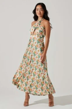 Astr The Label Shop -Astr The Label Shop ACDR101659 GREENPINKFLORAL 2