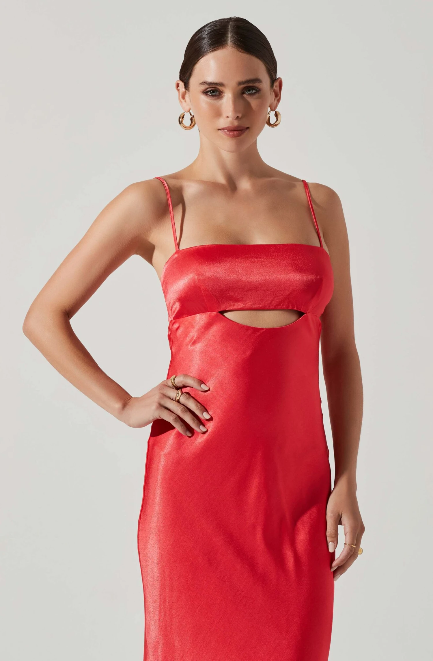 Bellerose Satin Cutout Midi Dress 4 Bellerose Satin Cutout Midi Dress - Image 2