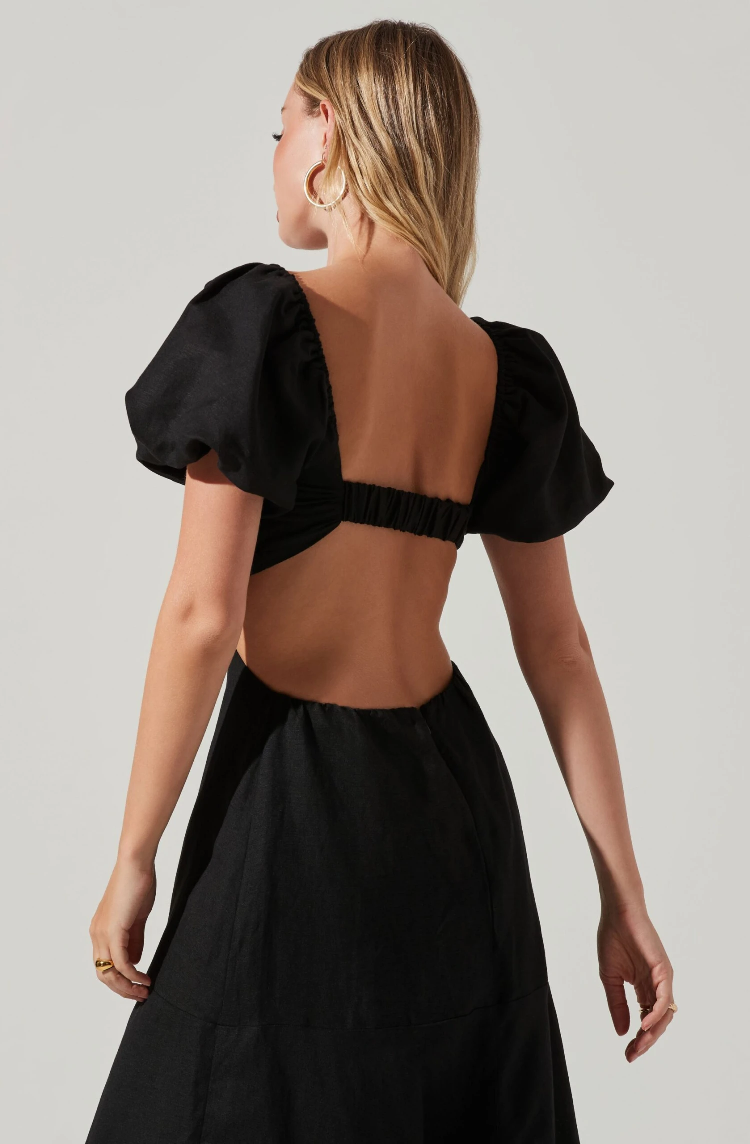 Winley Puff Sleeve Cutout Midi Dress 11 Winley Puff Sleeve Cutout Midi Dress - Image 9