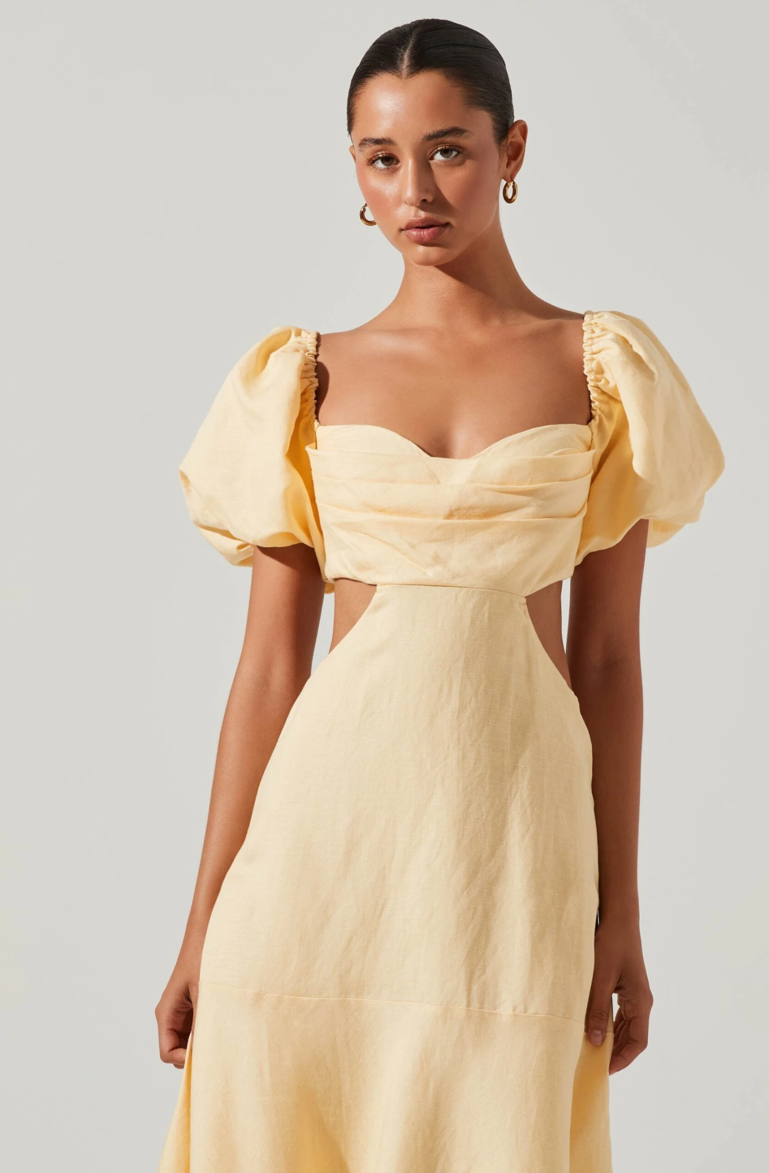 Winley Puff Sleeve Cutout Midi Dress 19 Winley Puff Sleeve Cutout Midi Dress - Image 17