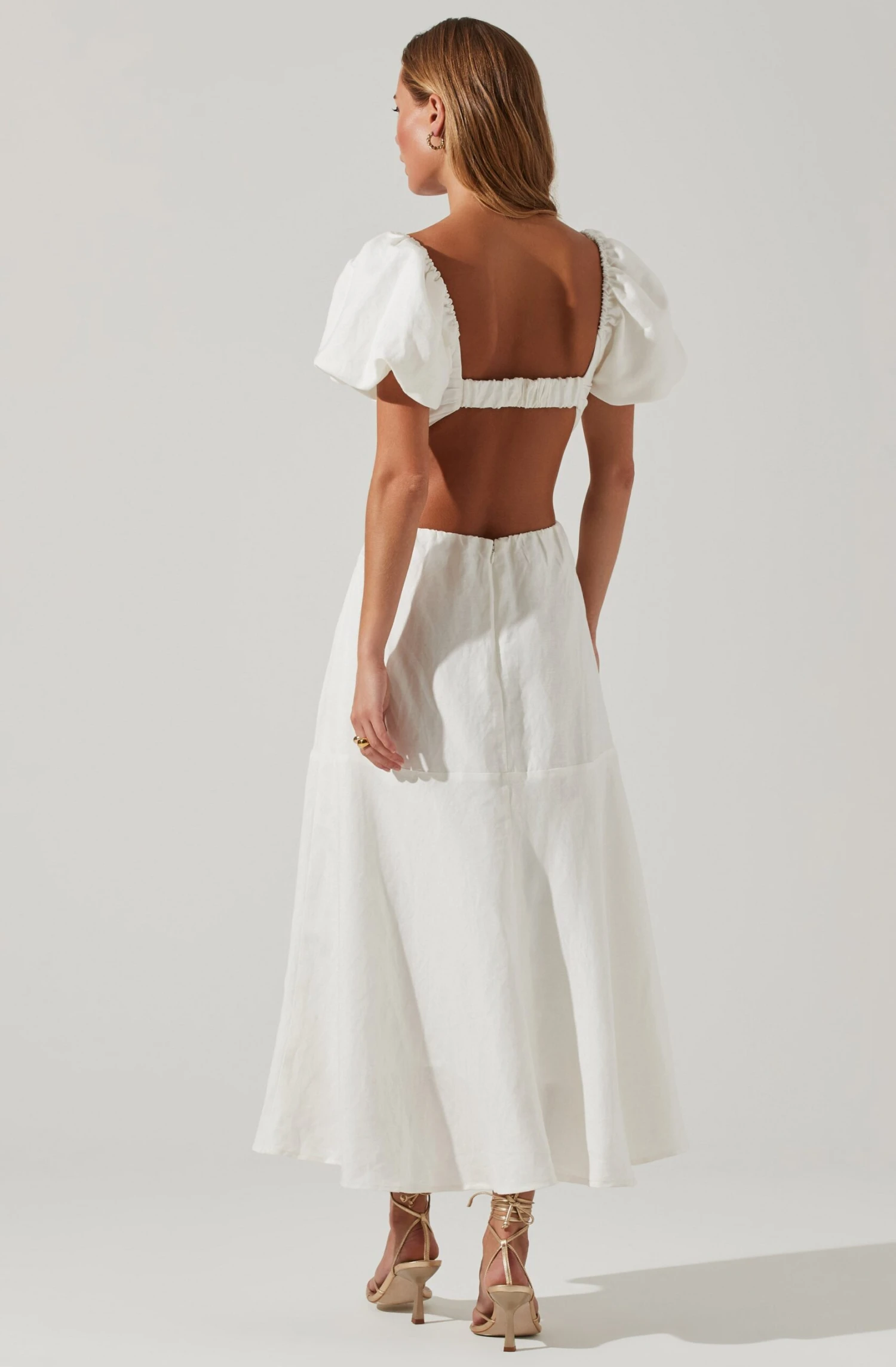 Winley Puff Sleeve Cutout Midi Dress 7 Winley Puff Sleeve Cutout Midi Dress - Image 5