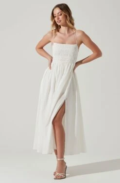 Stasia Smocked Midi Dress 18 Stasia Smocked Midi Dress -Astr The Label Shop ACDR101720 WHITE 2
