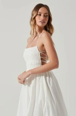 Stasia Smocked Midi Dress 21 Stasia Smocked Midi Dress -Astr The Label Shop ACDR101720 WHITE 4
