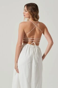 Stasia Smocked Midi Dress 22 Stasia Smocked Midi Dress -Astr The Label Shop ACDR101720 WHITE 5