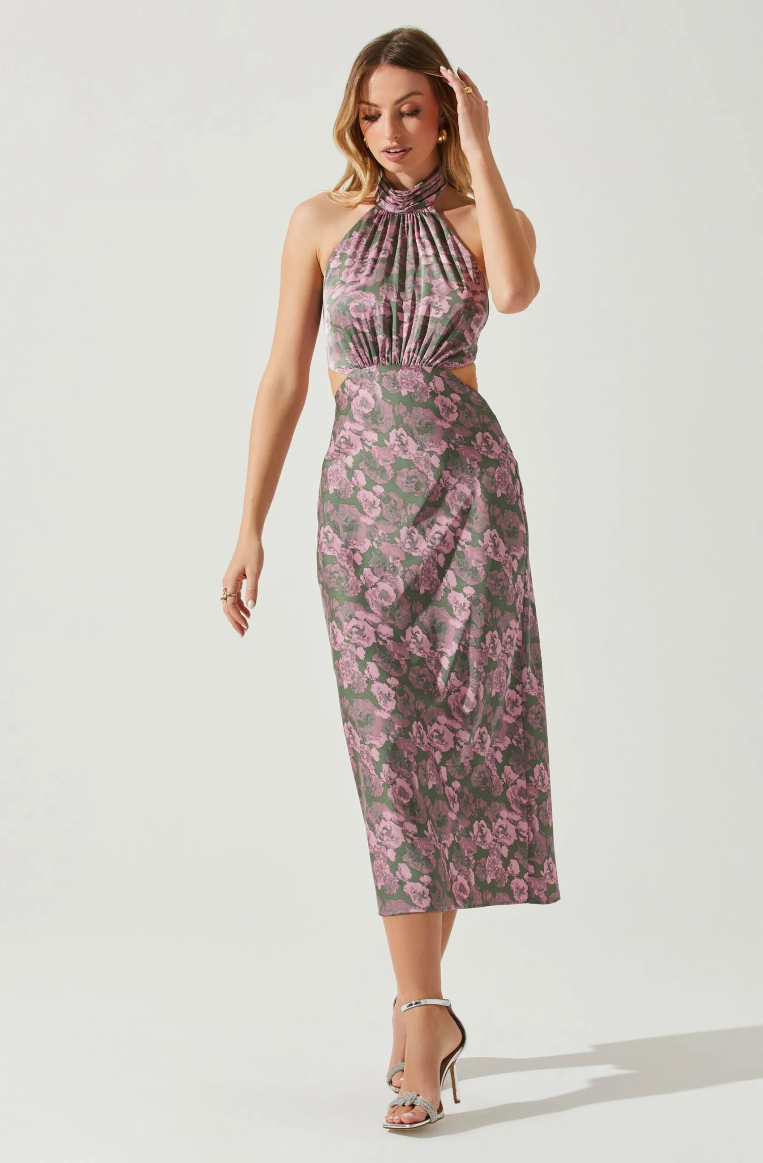 Ambretta Floral Halter Midi Dress 5 Ambretta Floral Halter Midi Dress - Image 3