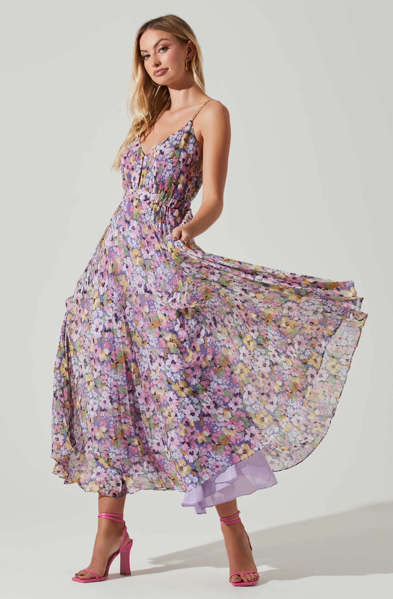 Loralee Pleated Floral Maxi Dress 9 Loralee Pleated Floral Maxi Dress - Image 7