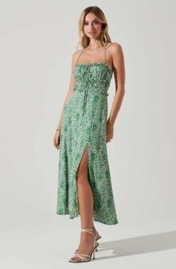 Amalea Floral Midi Dress 11 Amalea Floral Midi Dress -Astr The Label Shop ACDR101815 GREENFLORAL 3