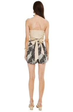 Jayden Shorts 17 Jayden Shorts -Astr The Label Shop ACP6449B BLACK CREAM PALM 03