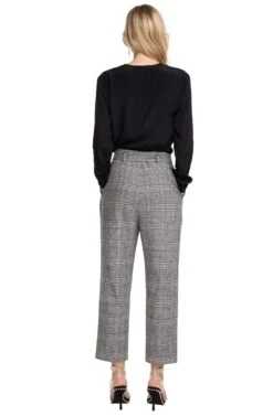 Tie Waist Trousers -Astr The Label Shop ACP6471 BLACK BROWN COMBO 03