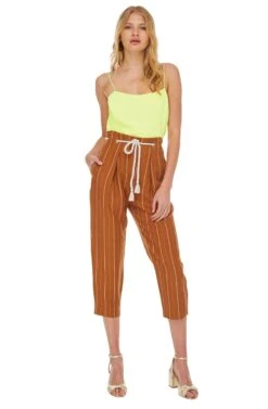 Neo Pants -Astr The Label Shop ACP7024 PAPAYA STRIPE 01