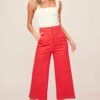 Nixon Wide Leg Pants -Astr The Label Shop ACP7040 STRAWBERRY RED 1A f354e00e b80e 4622 8faf e73b06d22c41