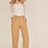 Calla Khaki Pants 2 Calla Khaki Pants -Astr The Label Shop ACP7106 KHAKI 1A