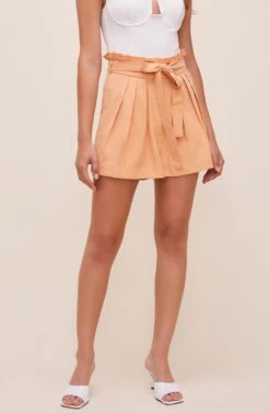 Pacific Pleated Tie Waist Shorts 11 Pacific Pleated Tie Waist Shorts -Astr The Label Shop ACP7113L PEACHPAPAYA 3