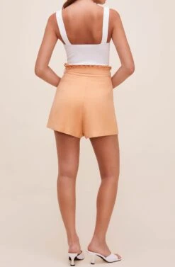 Pacific Pleated Tie Waist Shorts 12 Pacific Pleated Tie Waist Shorts -Astr The Label Shop ACP7113L PEACHPAPAYA 5