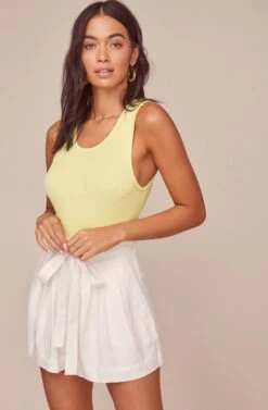 Pacific Pleated Shorts -Astr The Label Shop ACP7113 WHITE 2