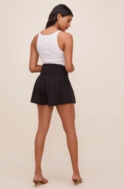 Marika Tie Waist Shorts -Astr The Label Shop ACP7211 BLACK 7