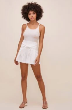 Marika Tie Waist Shorts -Astr The Label Shop ACP7211 OFFWHITE 1